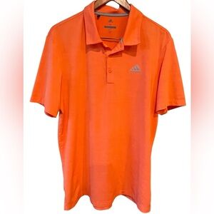 🧡⛳️ADIDAS Men's Vibrant Orange Polo Golf Shirt size M. Like new condition!